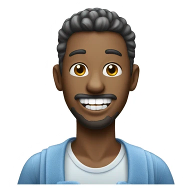 a man who washes and brushes his teeth sticker