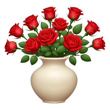 Pretty vase of roses sticker