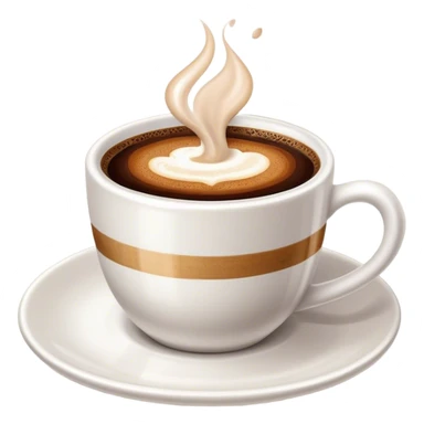 Cinematic Realistic Turkish Coffee Drink Emoji, depicted as a small cup of strong, aromatic coffee with thick foam rendered with detailed textures and warm, inviting lighting. sticker