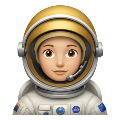 an golden astronaut without helmet sticker