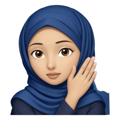 Hijabi girl sitting.     head covered
hands pulling the fabric in
shy-but-dramatic energy
“no cameras pls” but in a cute way
soft + mysterious vibe sticker