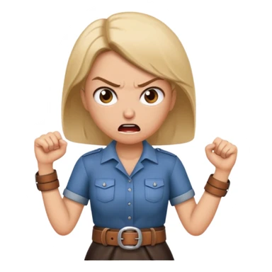 mom with a belt in her hands and an angry expression on her facd sticker