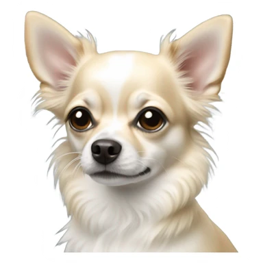 white realistic chihua sticker