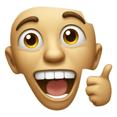 A laughing and pointing emoji  sticker