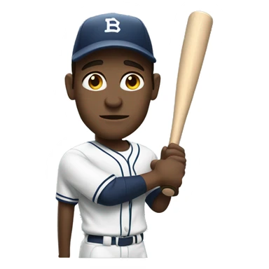 Julien Terzics holding a baseball bat sticker