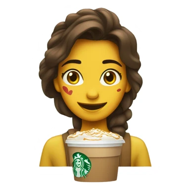 Chica bebiendo sturbucks disney sticker
