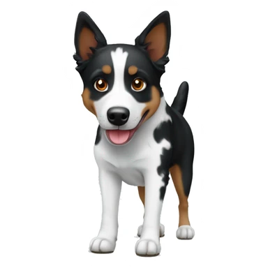 Black and white blue heeler mix with pointer sticker