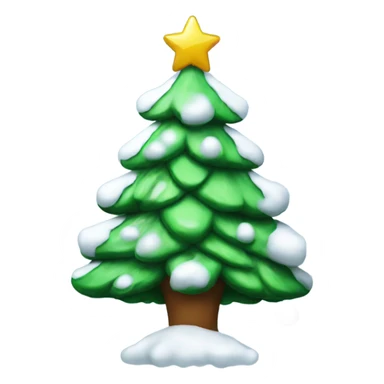 christmas tree with snow sticker