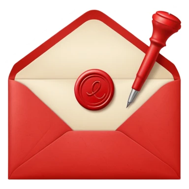 Cream-colored romantic Letter Envelope  sticker