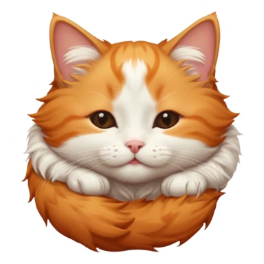 ginger and white small cat in funny positions upside down with eyes closed sticker