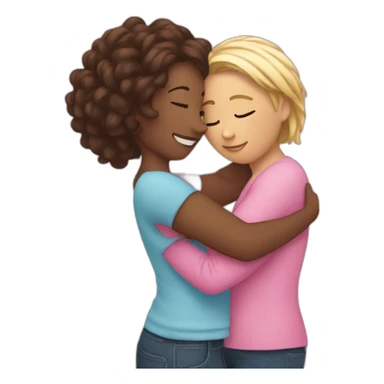 Transgirl hug sticker