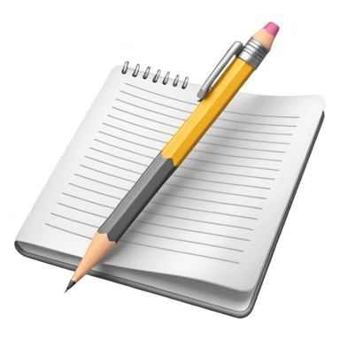 Emoji pencil writing on paper sticker