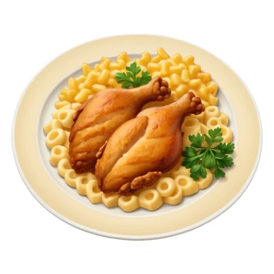 dinner plate chicken with mac and cheese on the side sticker