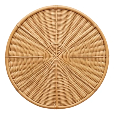 Rattan place mat sticker