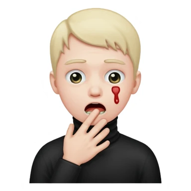 Person choking themselves sticker