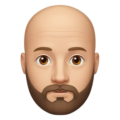 Homme chauve avec une barbe sticker