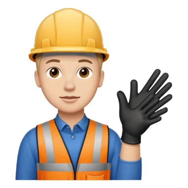 Stair Spotter + gloves, negative character sticker