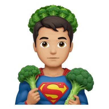 brocoli superman sticker