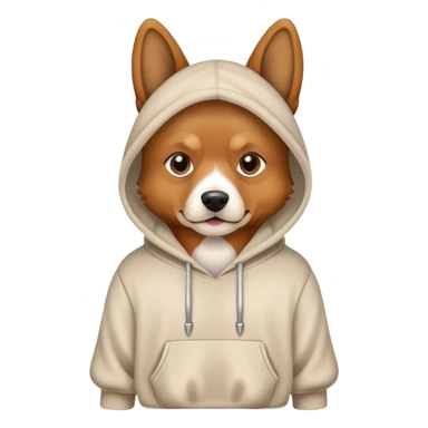 Dog wearing hoodies sticker