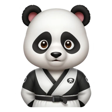 cute panda doing karate portrait, head and shoulders only, wearing white gi uniform, black belt visible, determined face, 3D cartoon, mobile game icon style, clean background, no text, no watermark
 sticker