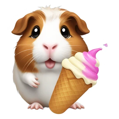 Guinea pig with ice cream  sticker