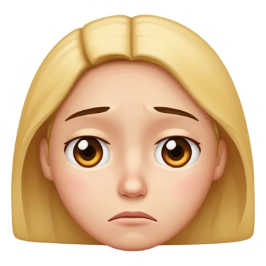 Disappointed and sad face sticker