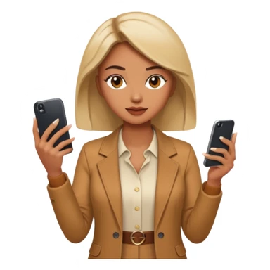 una señora entrando a mi  Instagram  para promocionar mi marca sticker