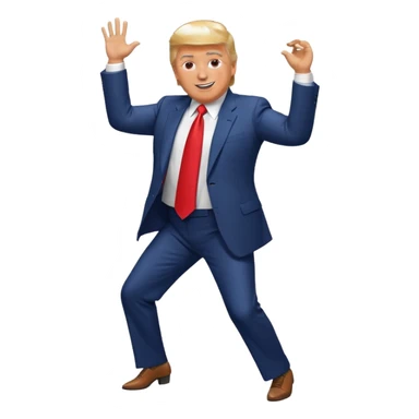 Donald Trump bailando sticker