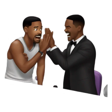 Will smith slapping chris rock on the face atthe award ceremony sticker