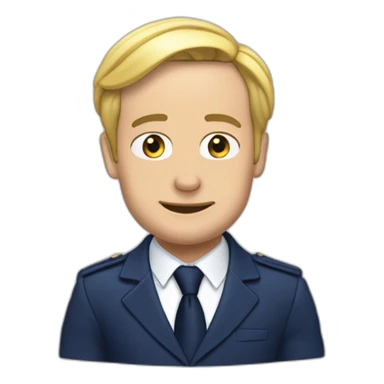 Macron qui fait un câlin à Marine le Pen sticker