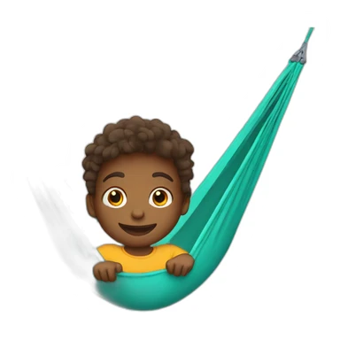 a kid laying in hammock sticker
