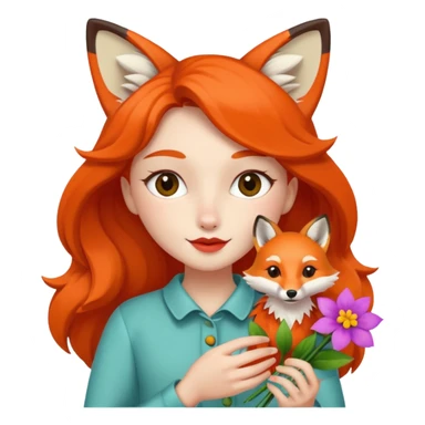 a flower in hand that holds the Fox sticker