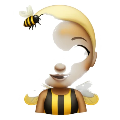 white baby girl with pacifier dressed as a bee sticker