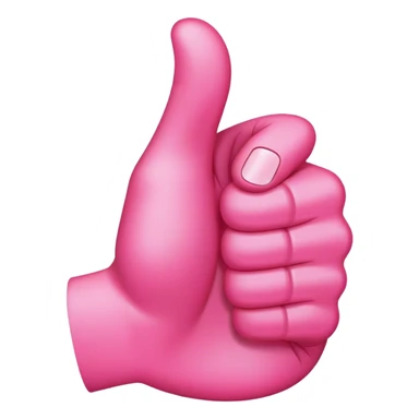 thumbs down that is pink sticker