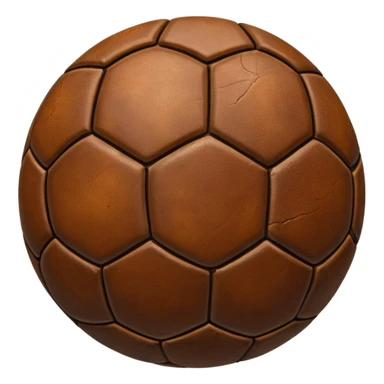 old brown really cracked soccer ball sticker