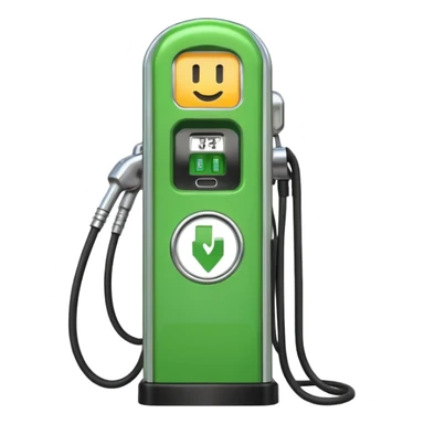 gas pump vs. EV plug. sticker