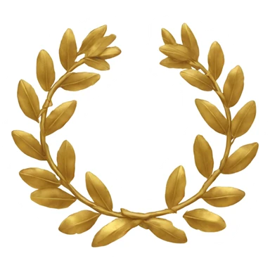 golden laurel wreath sticker