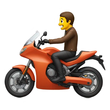 Livreur en moto sticker