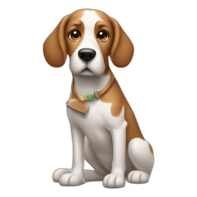 dog artist with a brush sticker