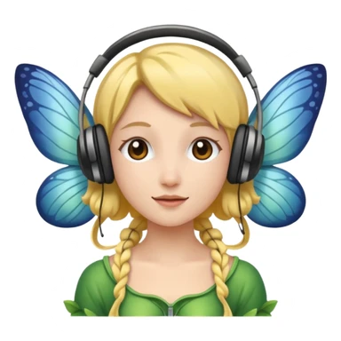 fairy headpones sticker