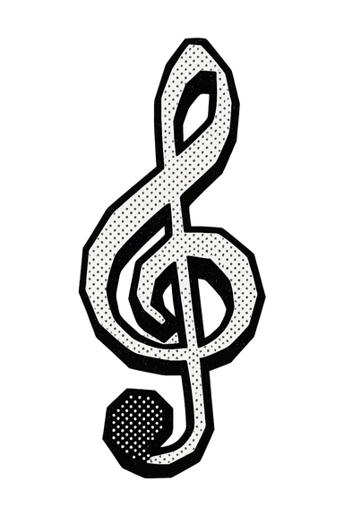 treble clef sticker