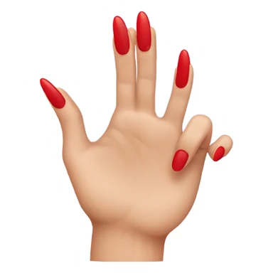 hand snapping fingers with long red nails sticker