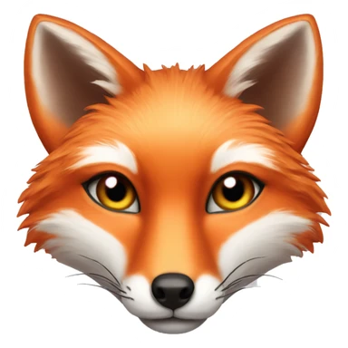 lush red fox face with hearts in eyes and  female  sticker