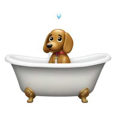 Balloon dog in a bathtub sticker