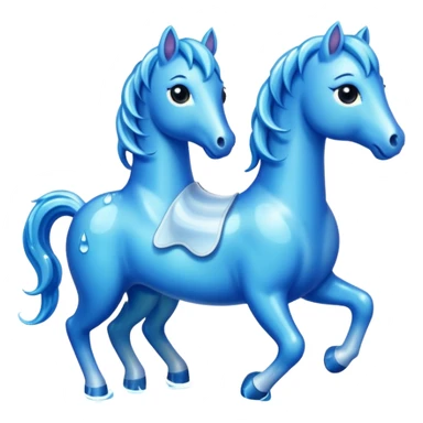 Water Horses run With drops  sticker