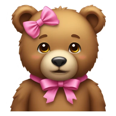 Tedy bear with a pink bow sticker