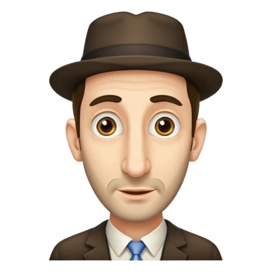 Stereotypical Jewish man with long nose sticker