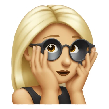 Glamour girl doing facepalm sticker