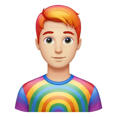 rainbow shirt man
 polish sticker