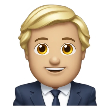 Emanuel macron fait un bisou à Marine le Pen sticker